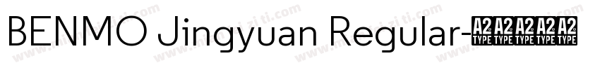 BENMO Jingyuan Regular字体转换
